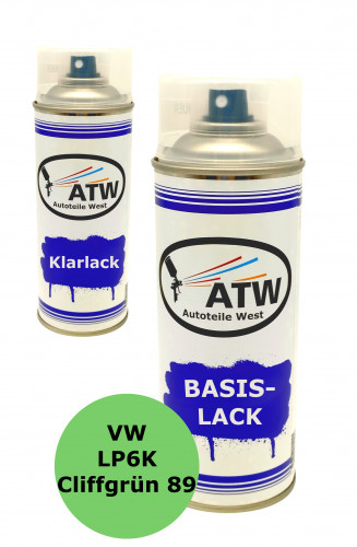 Autolack für VW LP6K Cliffgrün 89+400ml Klarlack Set